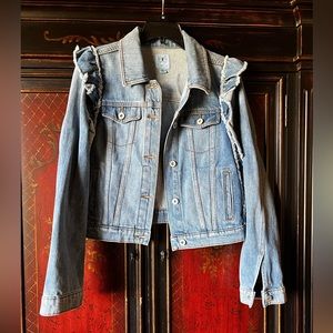 CeCe Women’s Ruffled Denim Jacket